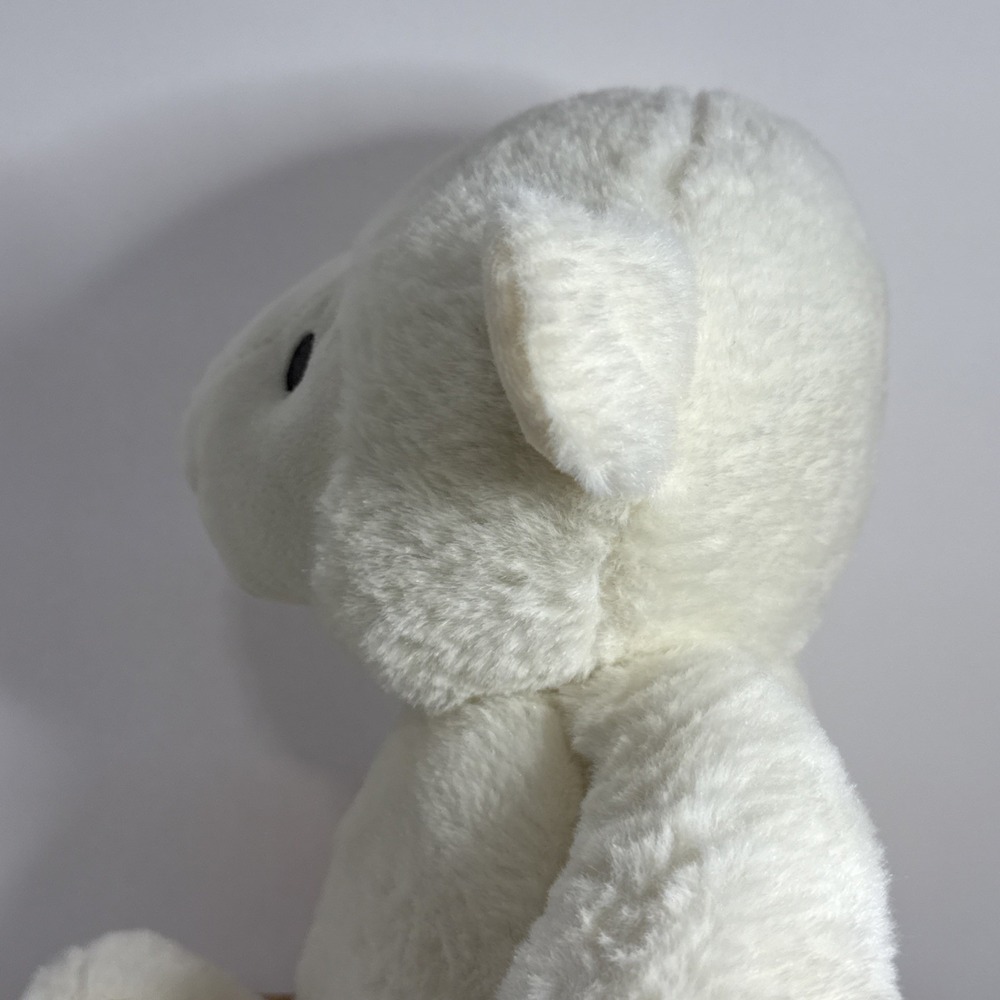 Kelly Toy Baby Lamb Rattle Cream With Embroidered Eyes‎ Plush Stuffed Animal 12" - Picture 4 of 10